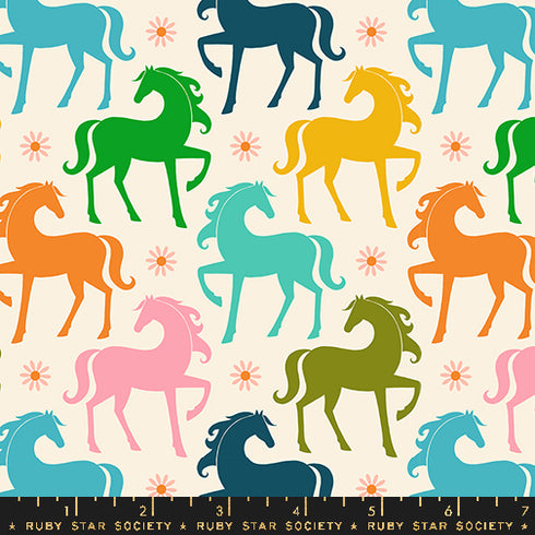 Carousel Fancy Horse in Natural RS0099 11 - Ruby Star Society Sold by the Half Yard